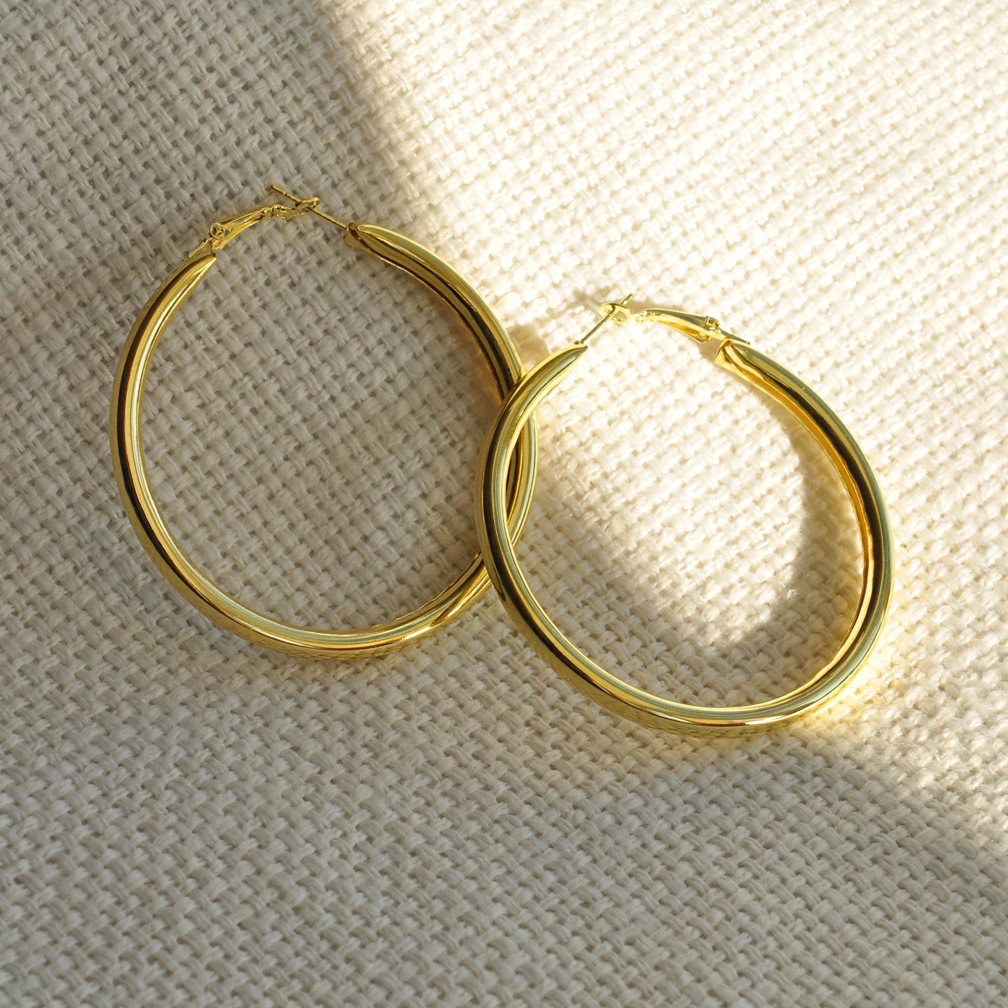 Gold hoop earrings sets 