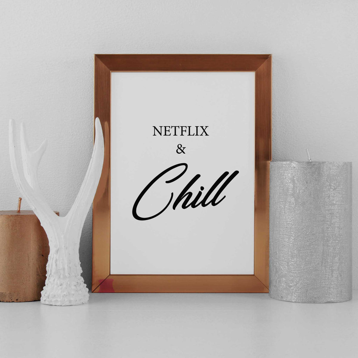 Netflix and chill wall art print