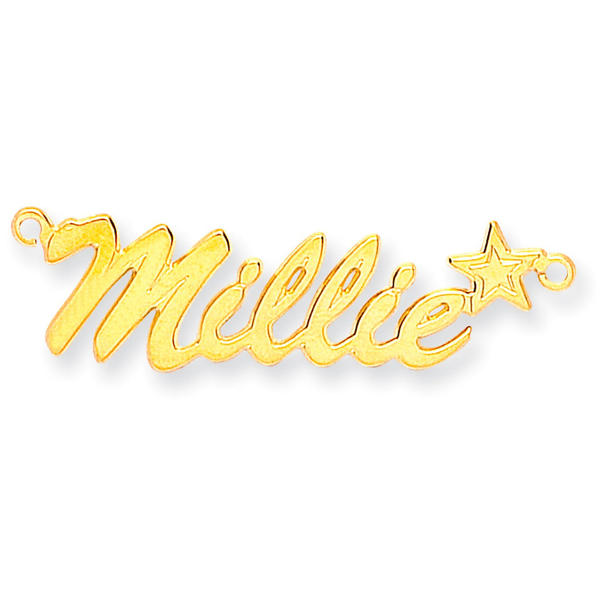 9ct Gold Script Star Name Necklace