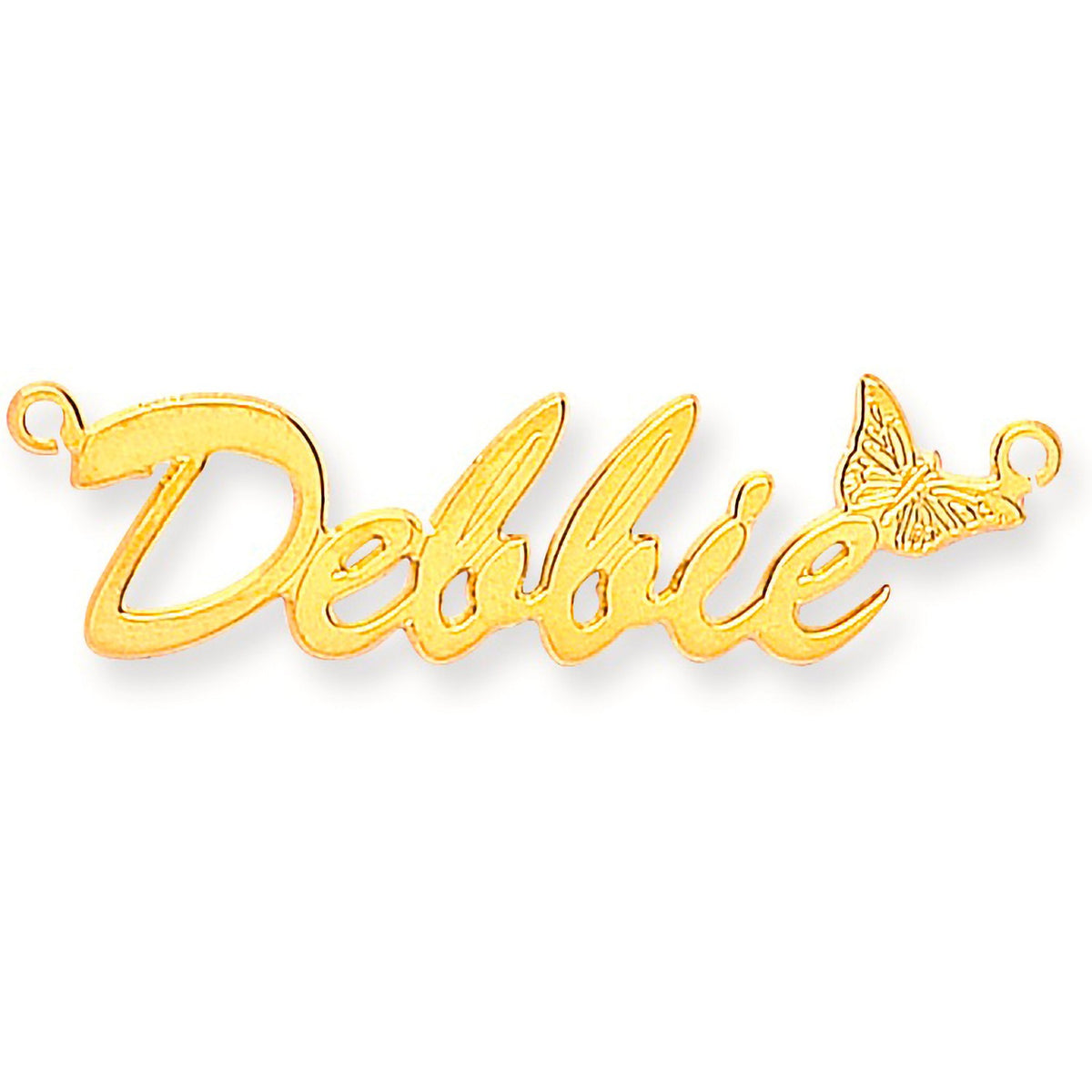 9ct Gold Script Butterfly Name Necklace