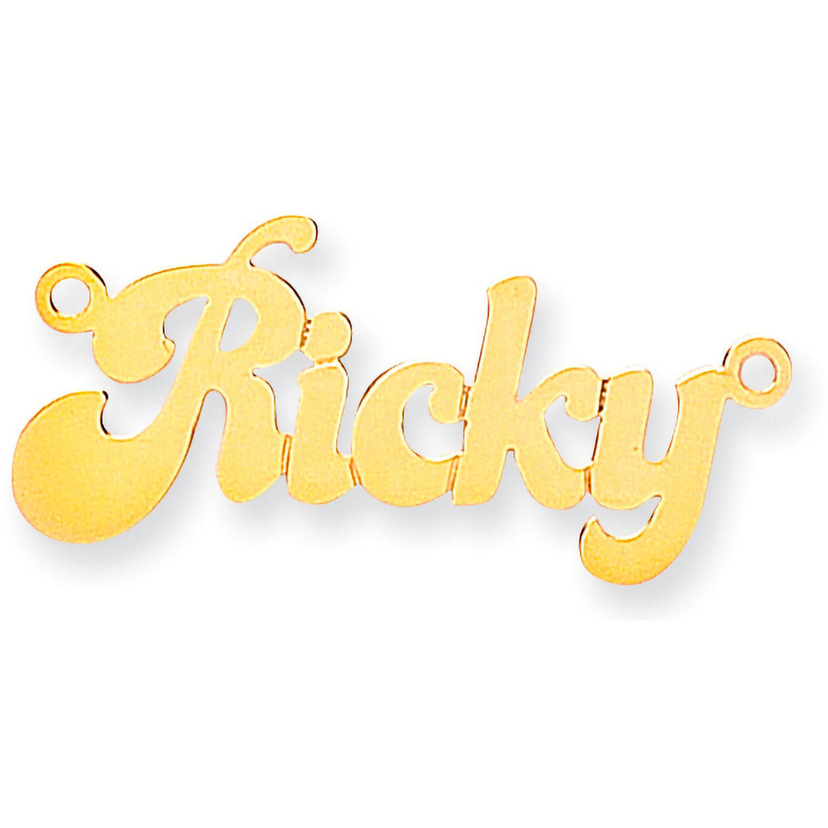 9ct Gold Medium Banana Split Style Name Necklace