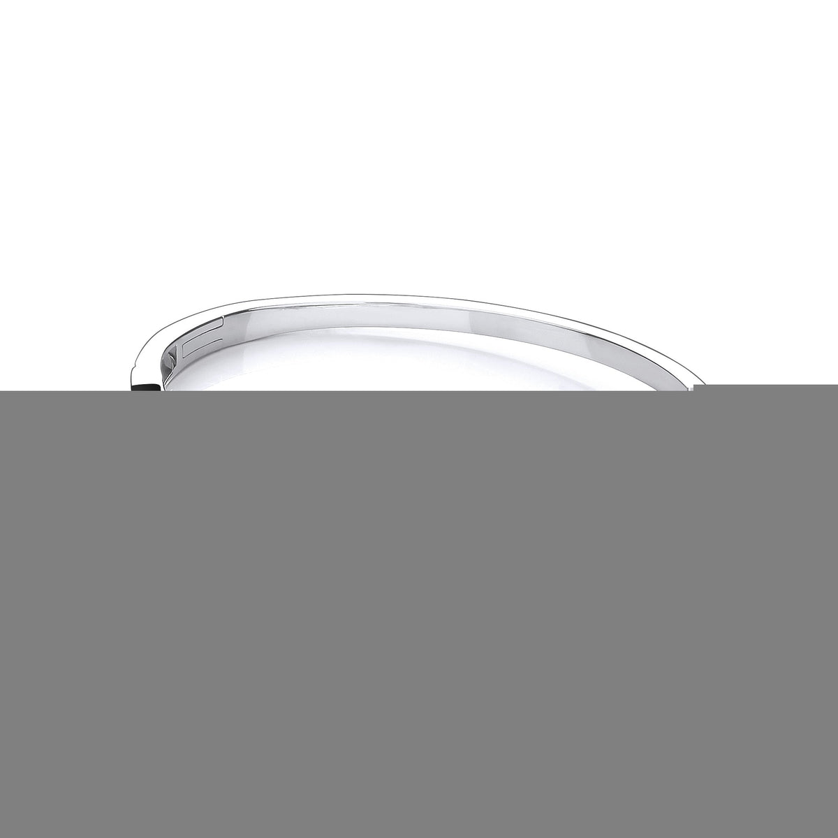 Silver Curb CZ Link J-Jaz Bangle
