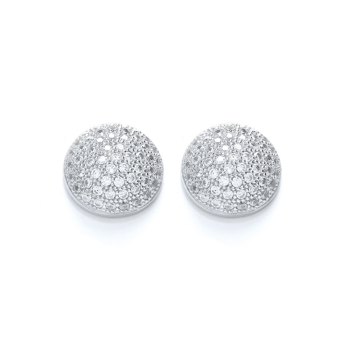 Micro Pave&#39; Round Half Ball Stud