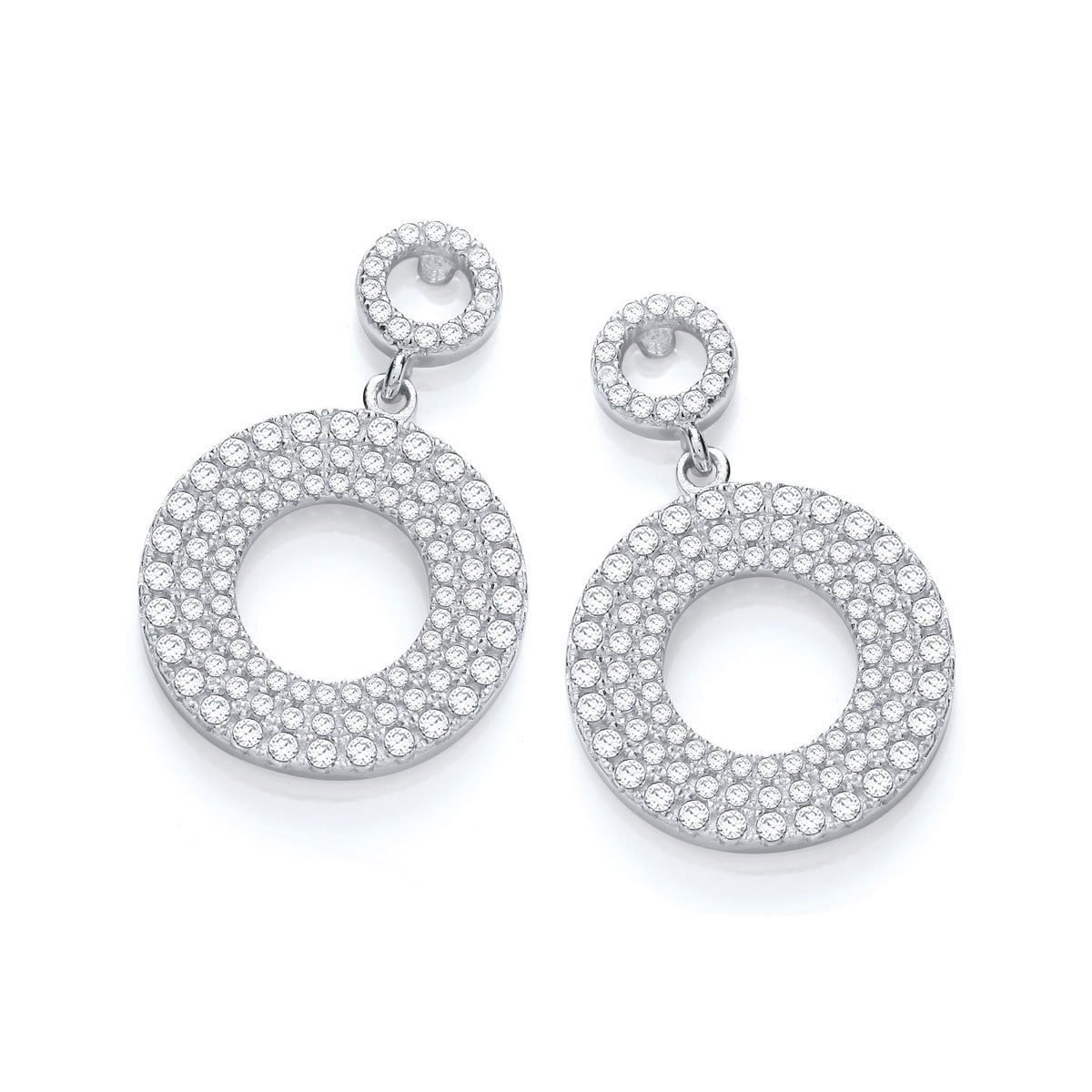 Micro Pave&#39;  Fancy Drop Earring
