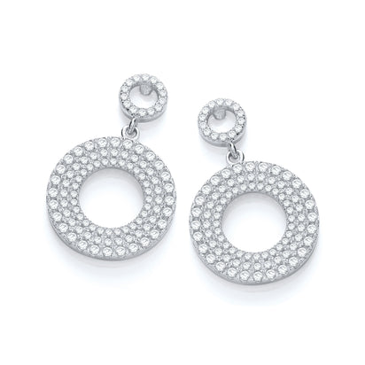 Micro Pave'  Fancy Drop Earring