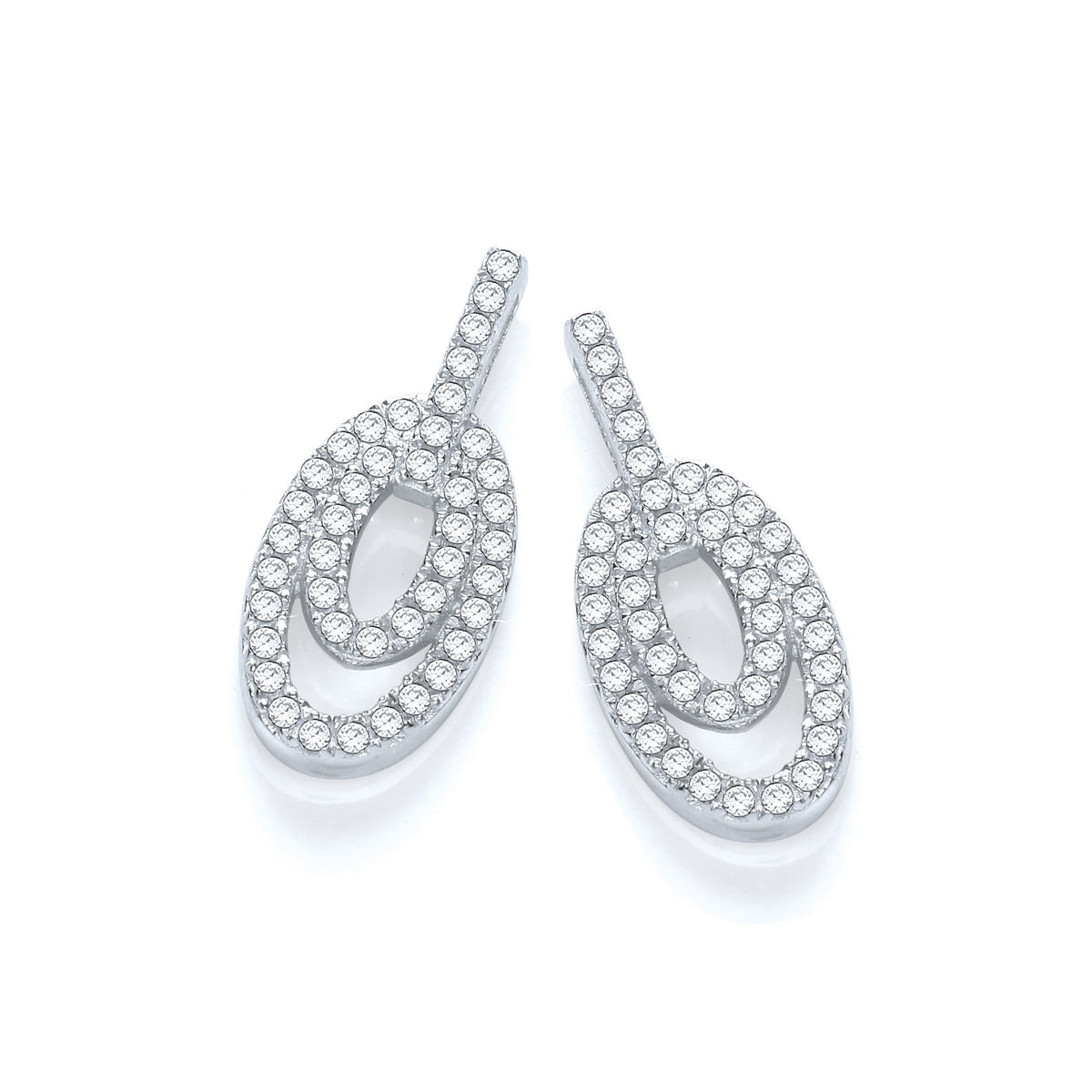 Micro Pave&#39; Fancy Drop Earring