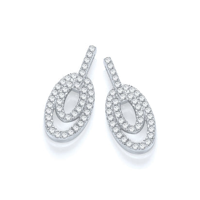 Micro Pave' Fancy Drop Earring