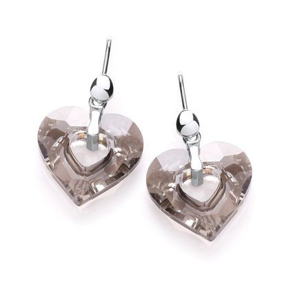 Swarovski Crystal Heart Shape Drop Earrings