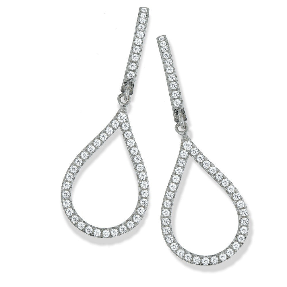 Micro Pave Fancy Drop Cz Earrings