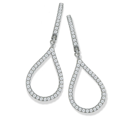 Micro Pave Fancy Drop Cz Earrings