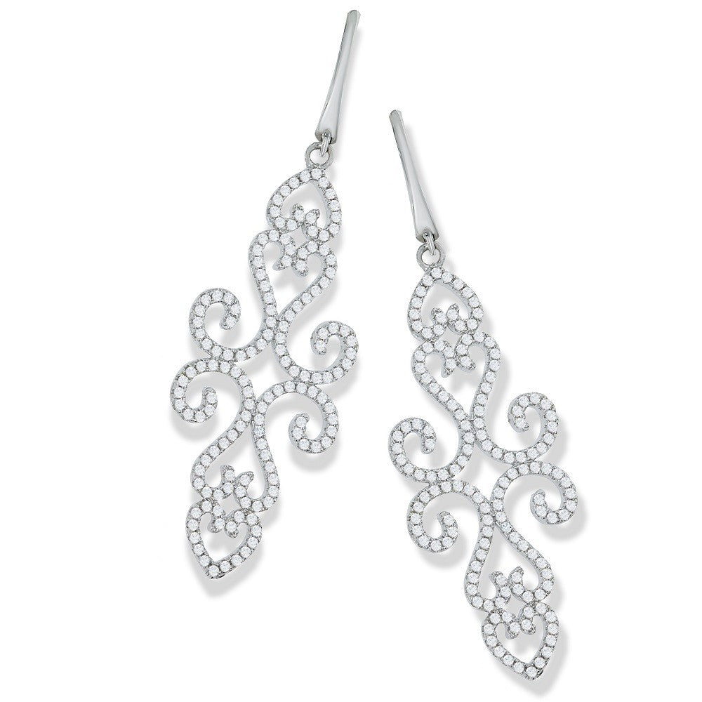 Micro Pave Fancy Drop Cz Earrings