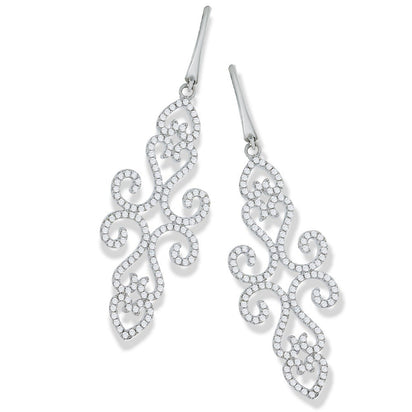 Micro Pave Fancy Drop Cz Earrings