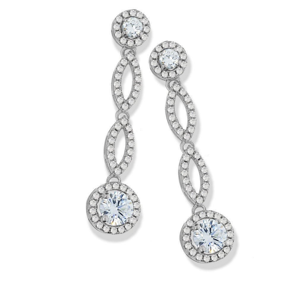 Micro Pave Drop Cz Earrings