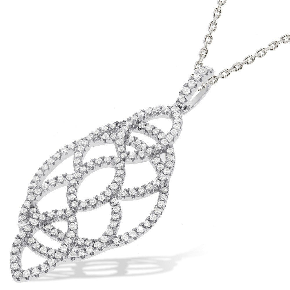 Micro Pave Fancy Cz Pendant with 18&quot; Chain