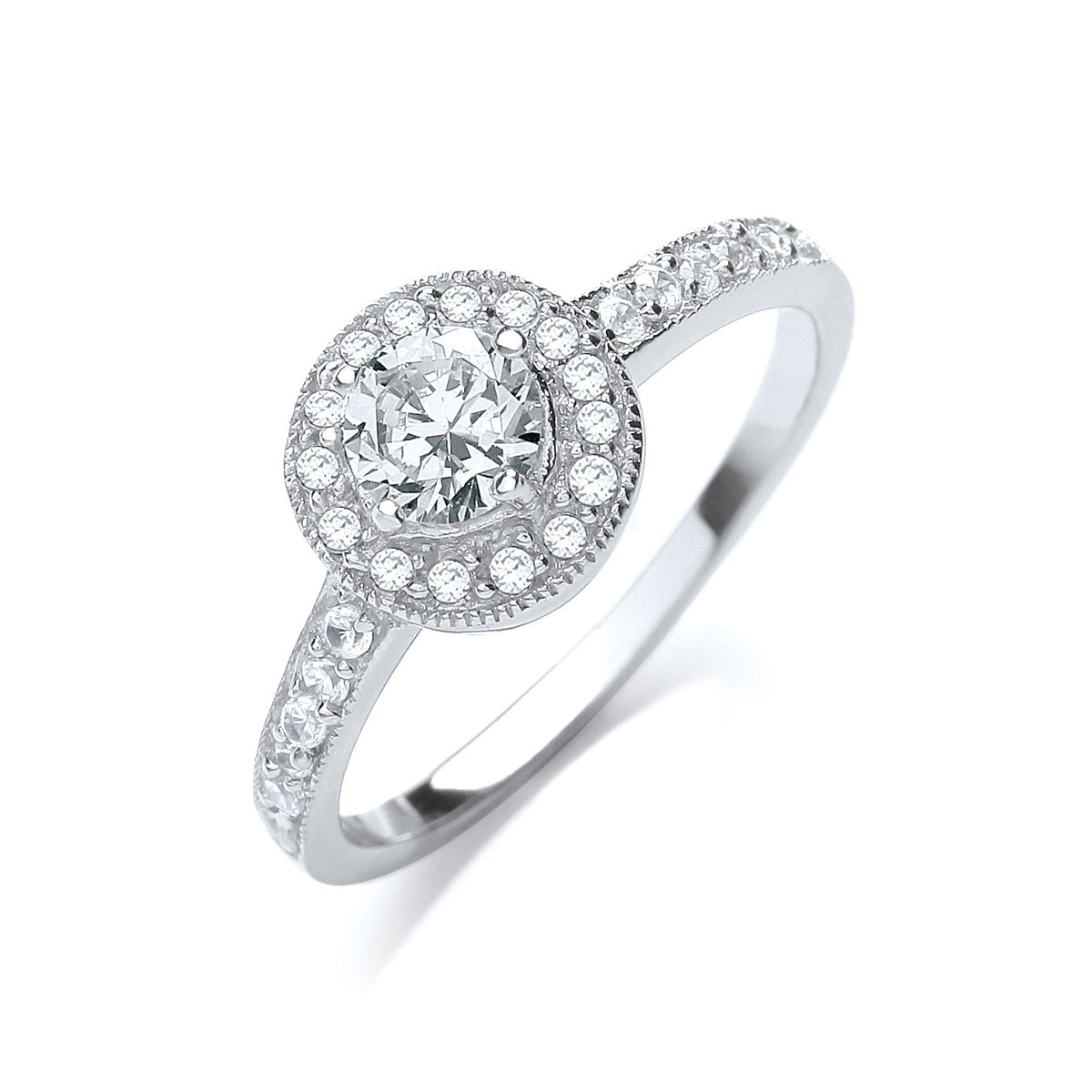 Fancy Round Brilliant Cz Ring