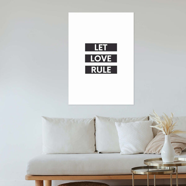 レパルテ　love rule Quote prints living room | love wall art | word art print - DEMI+
