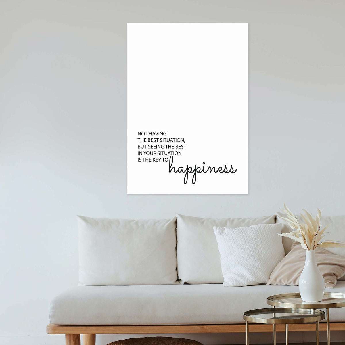 Not having the best situation, but seeing the best in your situation is the key to happiness