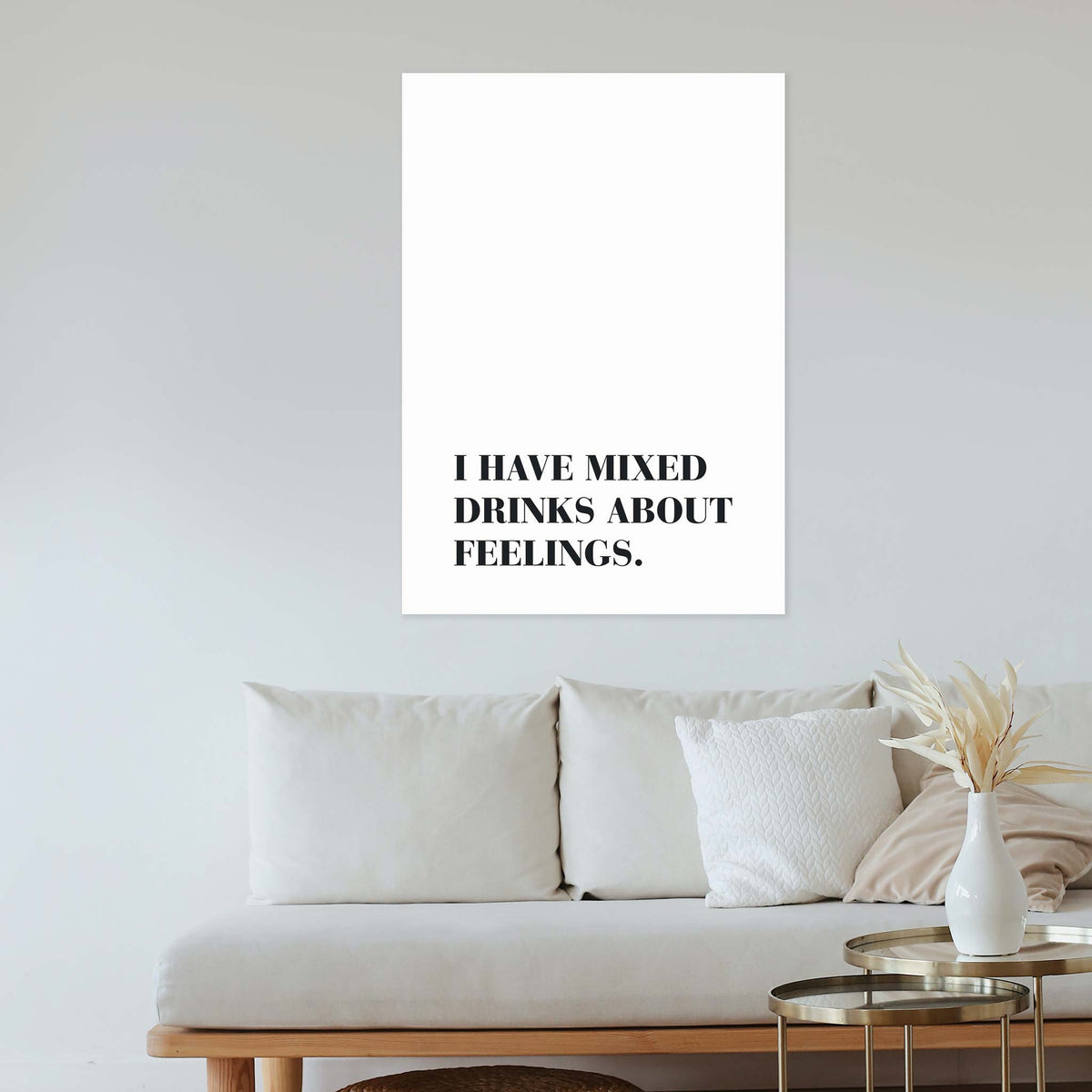 I have mixed drinks about feelings