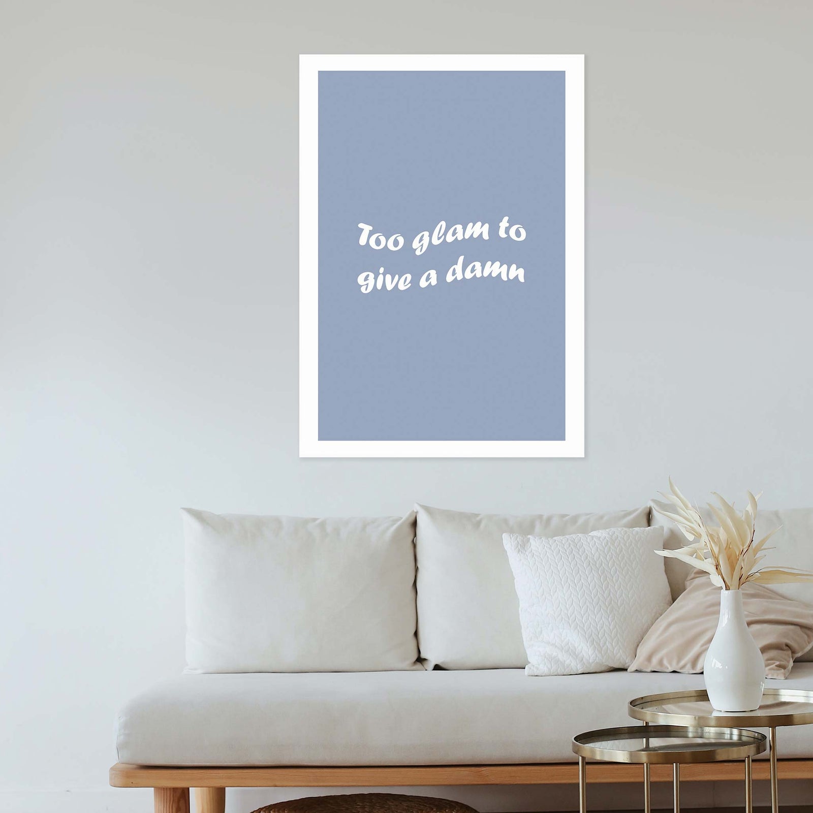 To glam to give a damn