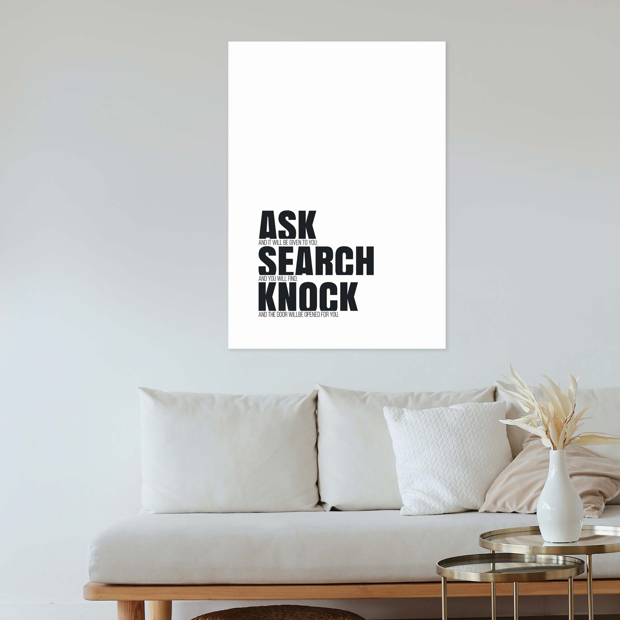 Ask and it will be given to you; search, and you will find; knock and the door will be opened for you