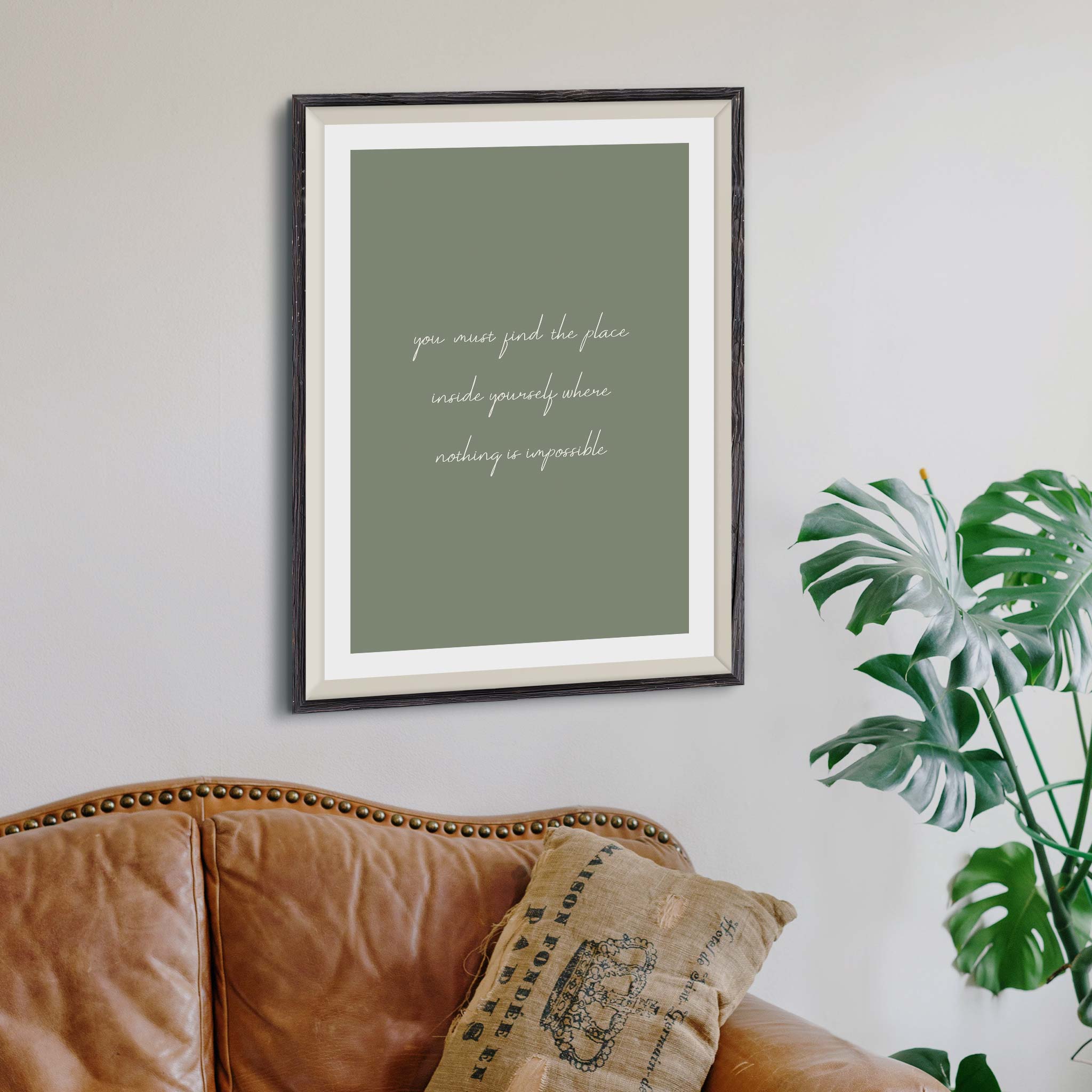 You must find the place inside yourself where nothing is impossible