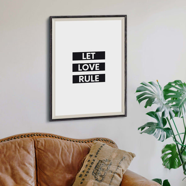 Quote prints living room | love wall art | word art print - DEMI+