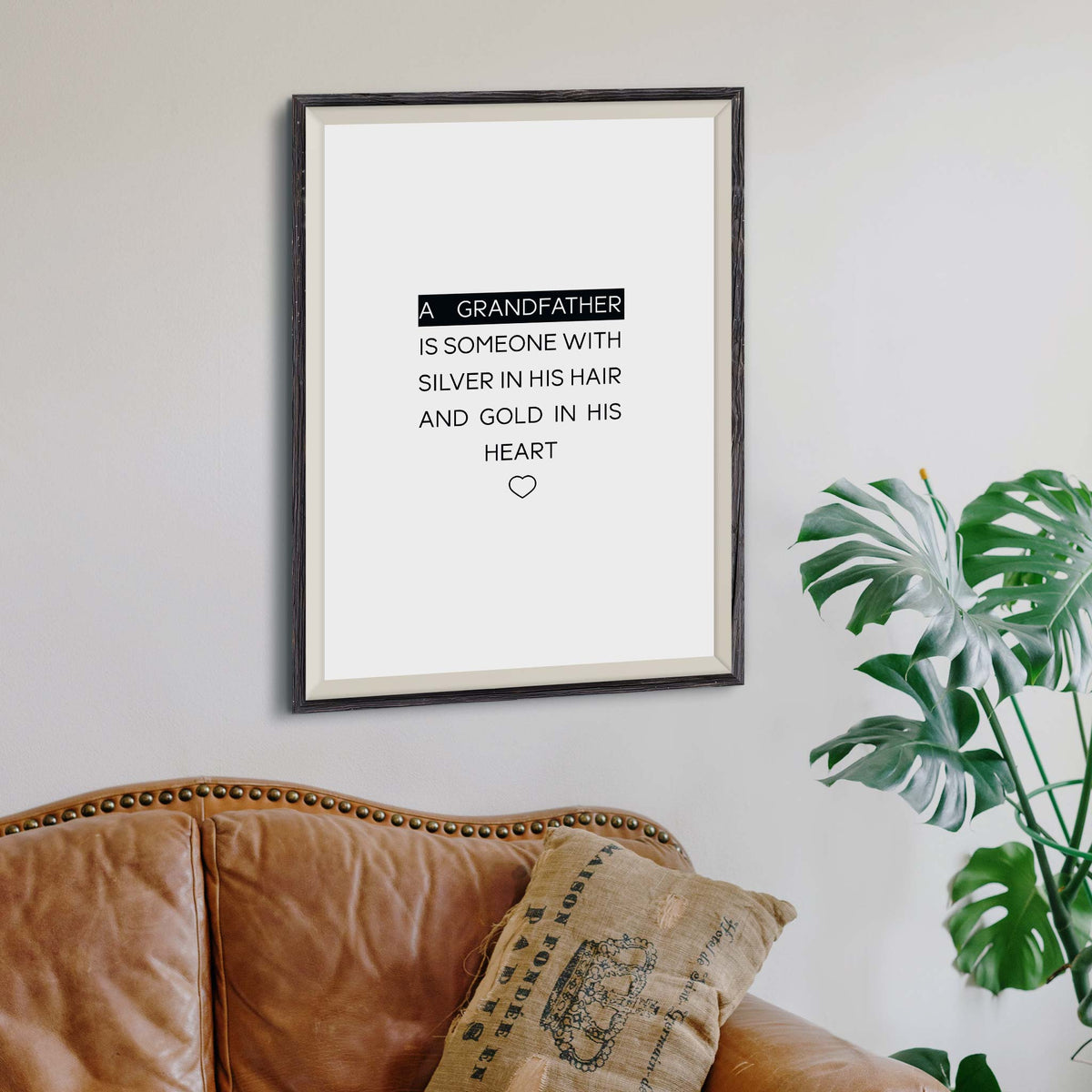 A grandfather is someone with silver in his hair and gold in his heart