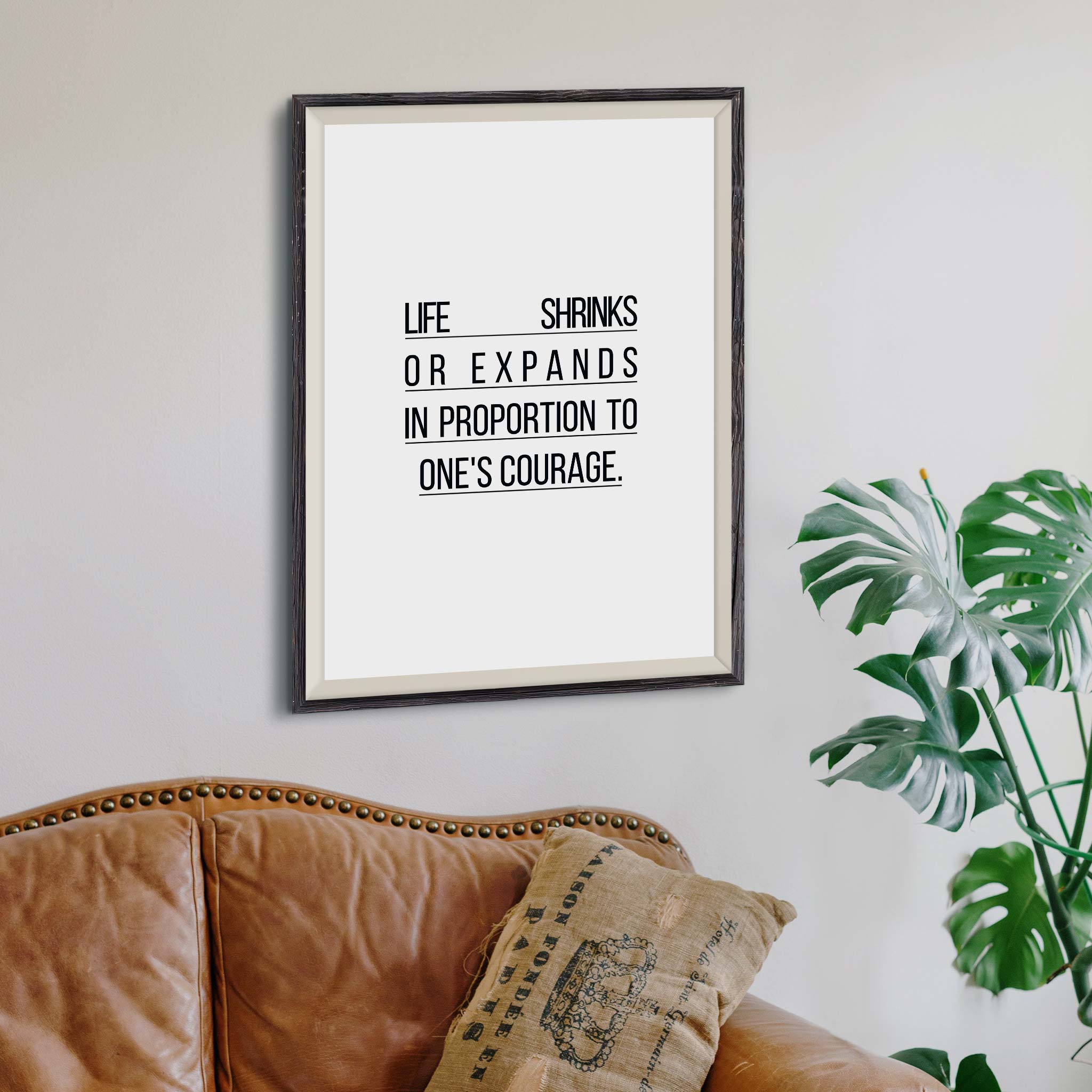 Life shrinks or expands in proportion to one's courage