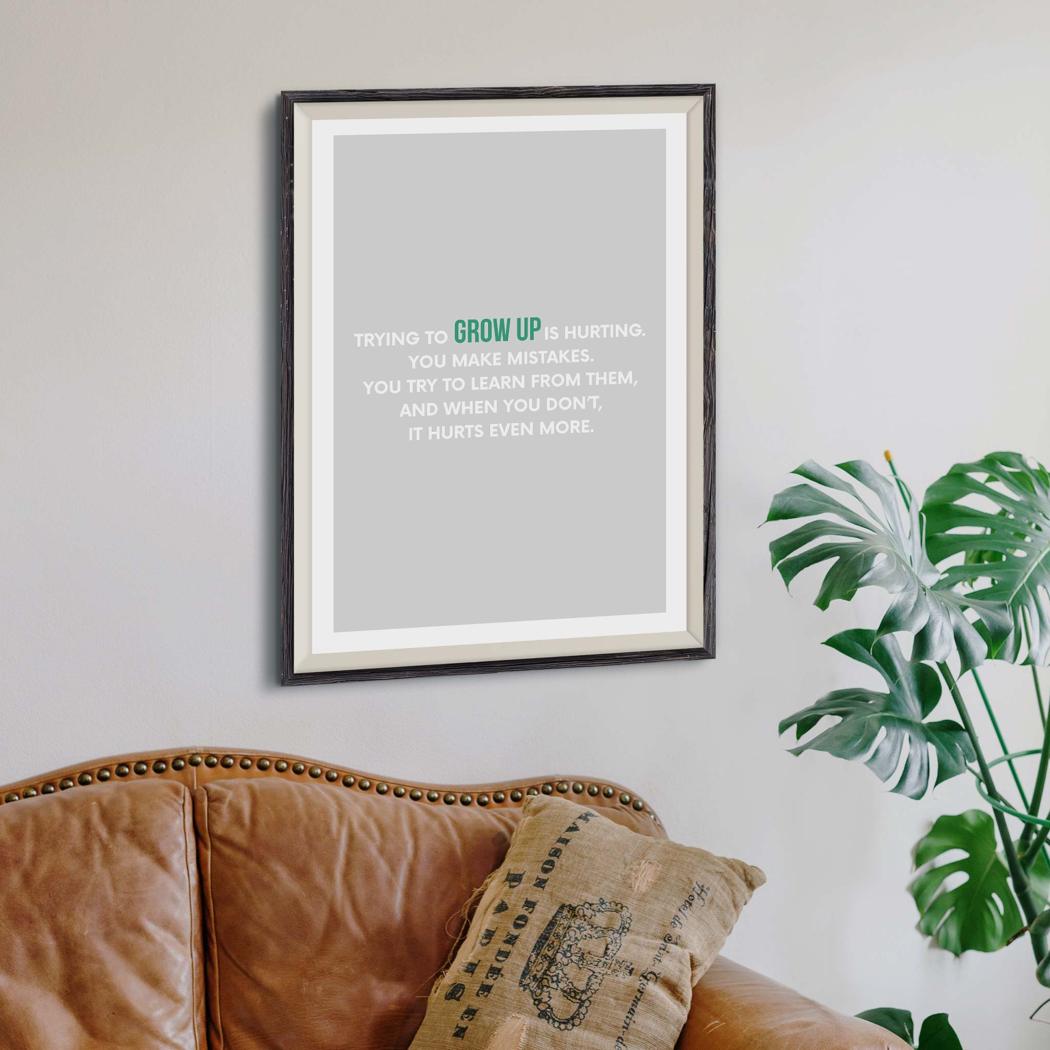 Trying to grow up is hurting. You make mistakes. You try to learn from them, and when you don’t, it hurts even more