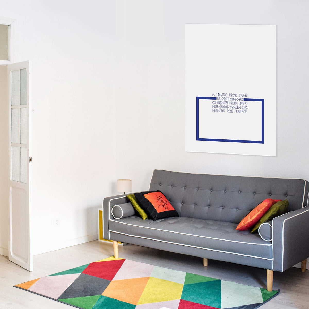 A truly rich man is one whose children run into his arms when his hands are empty