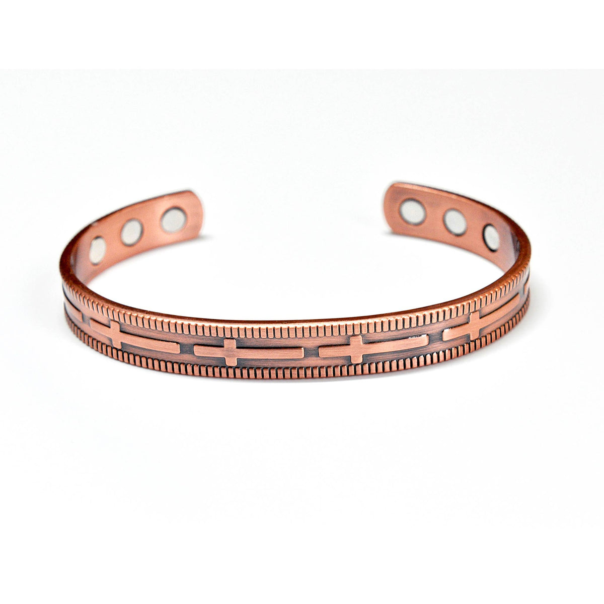 Cross copper magnetic bracelet  | ALPHA™ mens