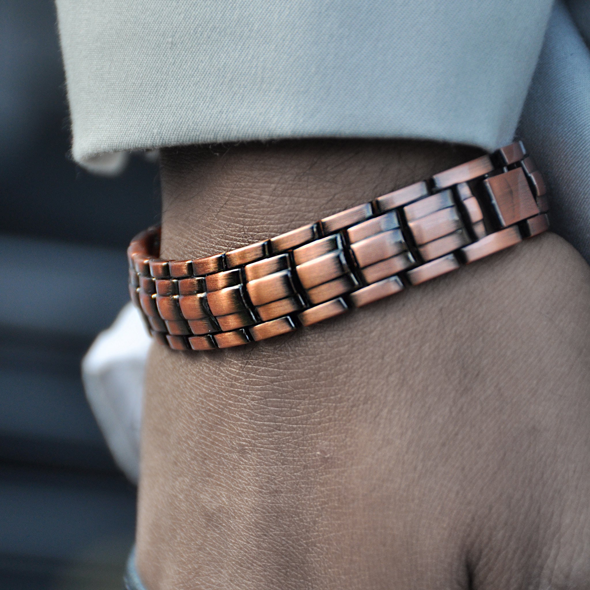 mens copper link bracelet UK