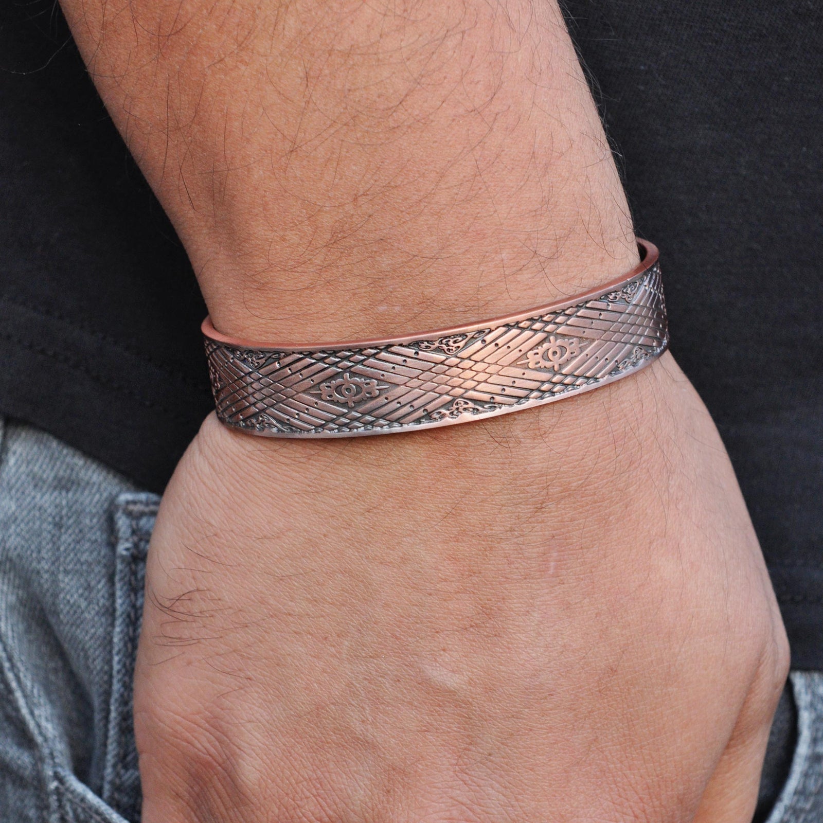 copper bracelet with magnets