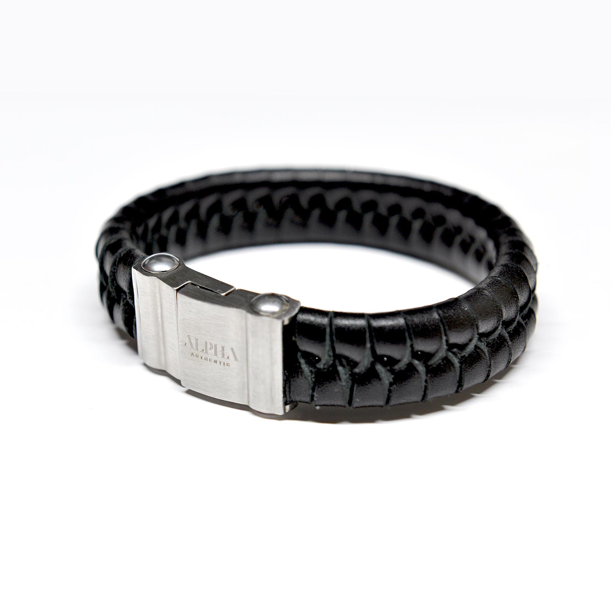 mens designer leather bracelet mens leather bracelets ALPHA Mens