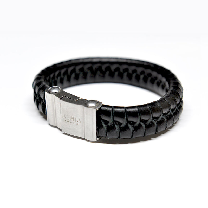 mens designer leather bracelet mens leather bracelets ALPHA Mens