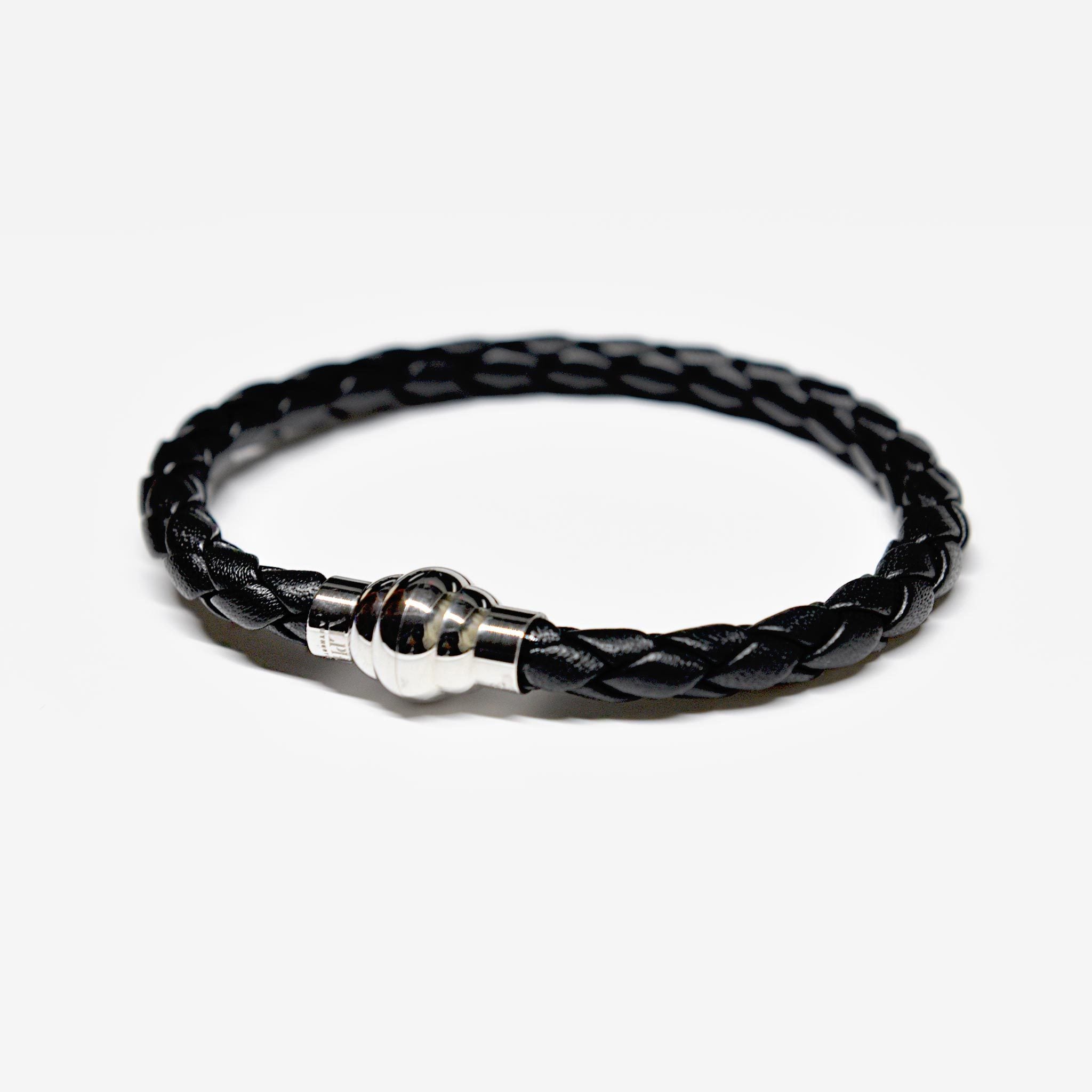 Designer leather bracelet ALPHA mens