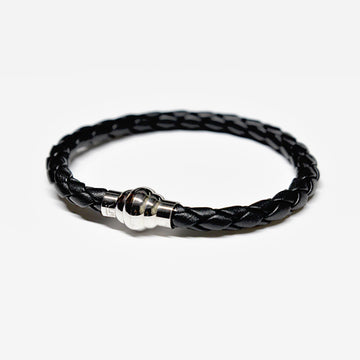 Designer leather bracelet ALPHA mens
