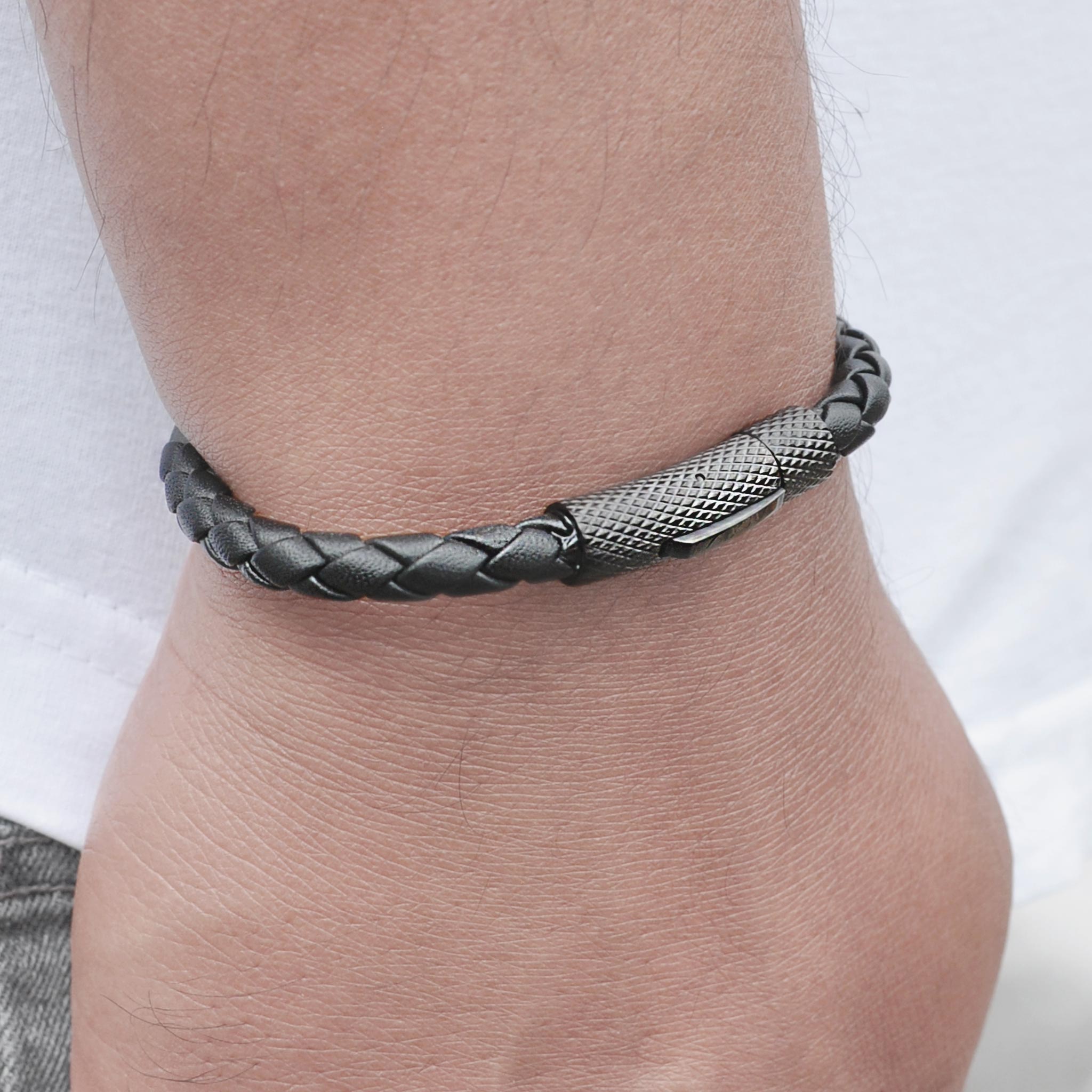 mens leather bracelet