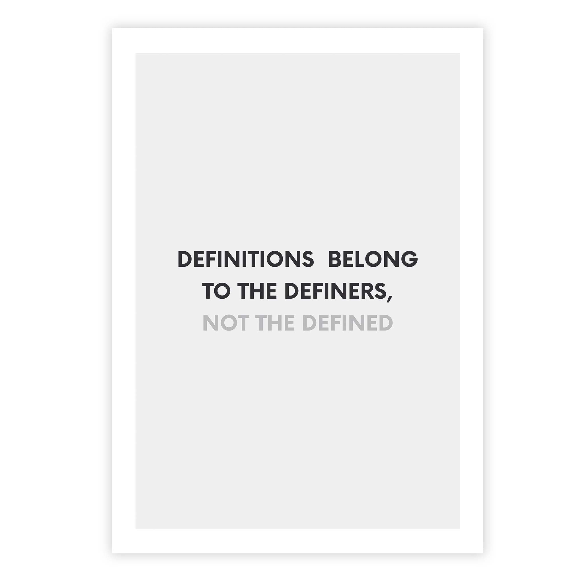 Definitions belong to the definers, not the defined