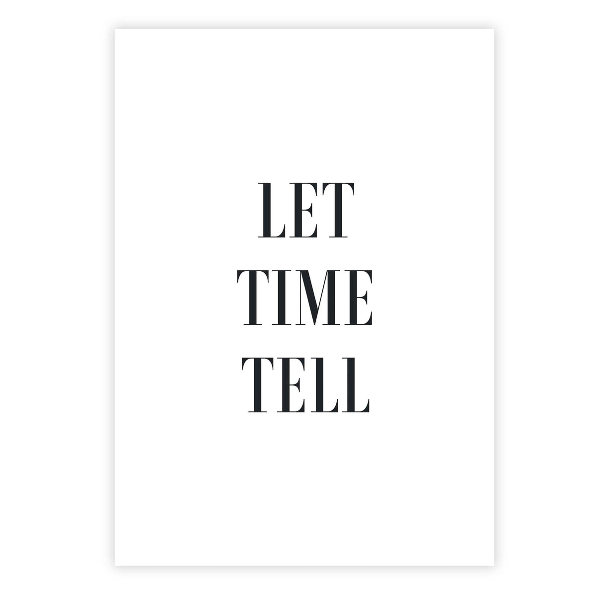 Let time tell