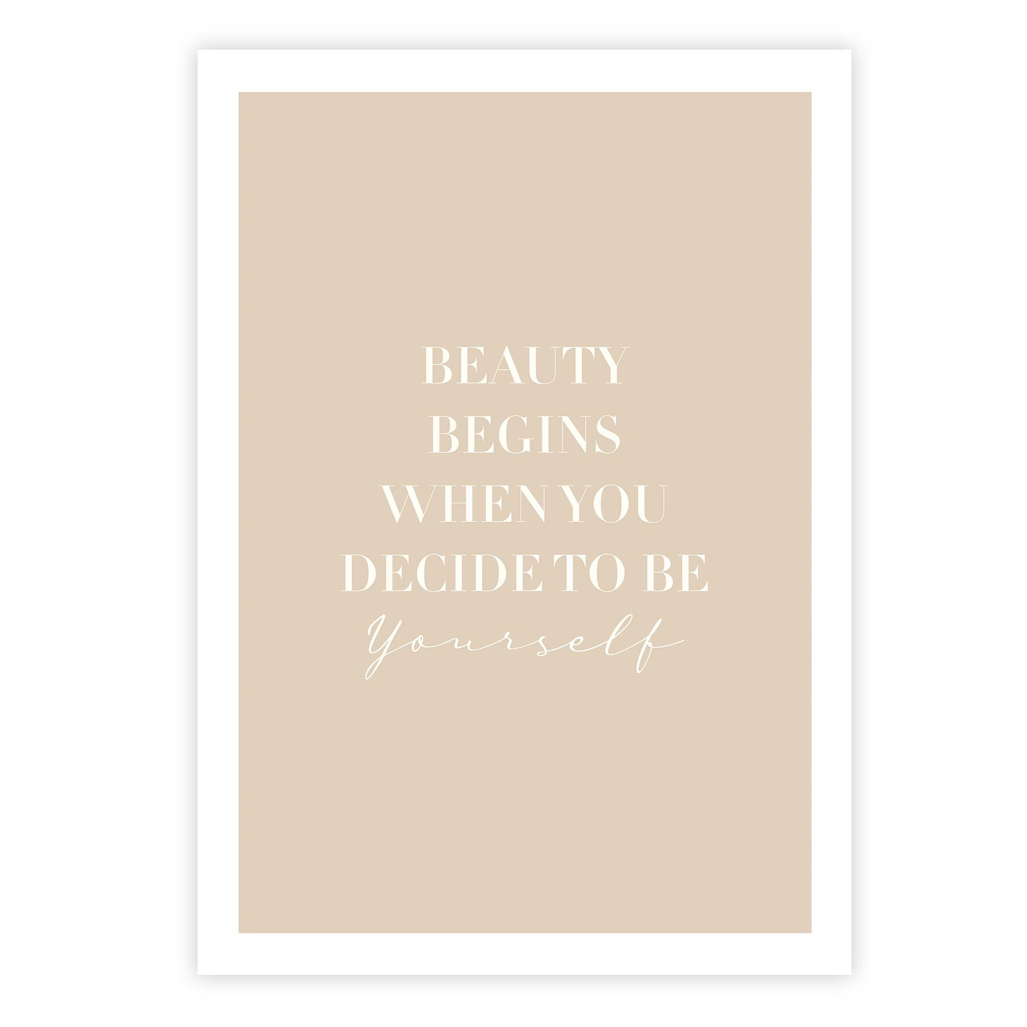 Second Life Marketplace - Coco Chanel Quote, Beauty Begins Poster