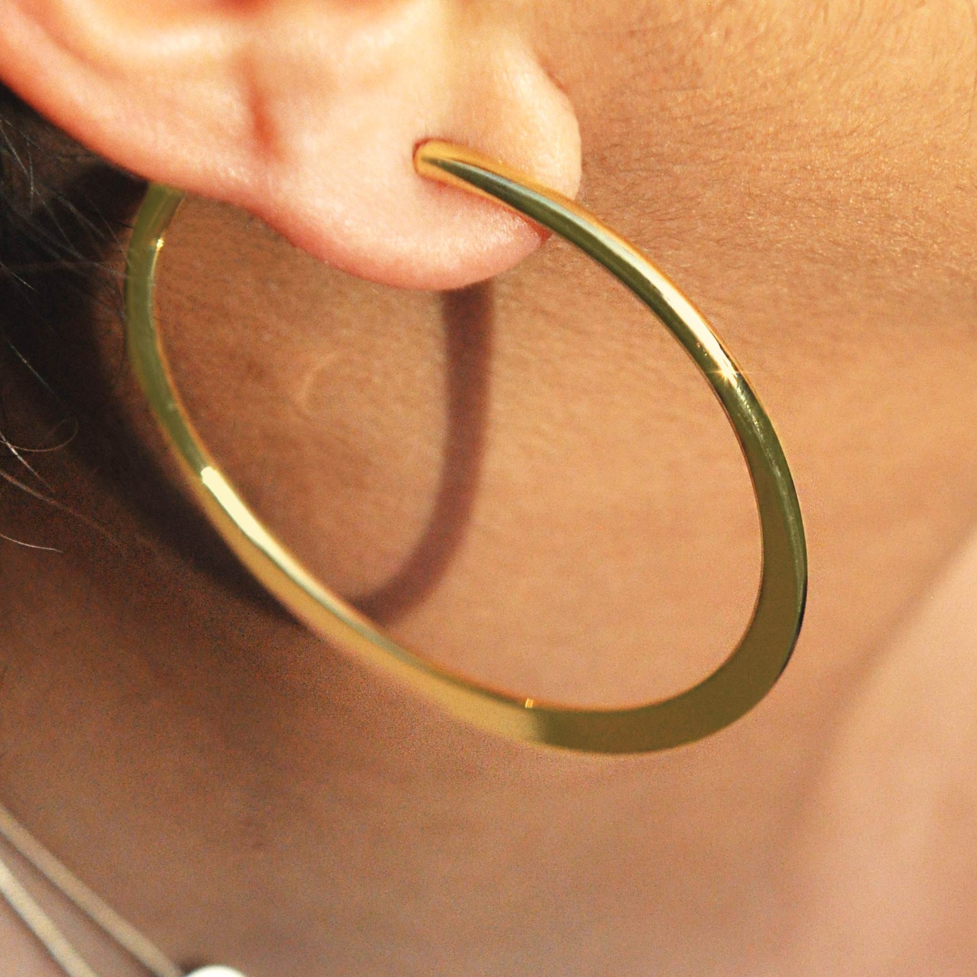 Maria gold effect hoop earrings