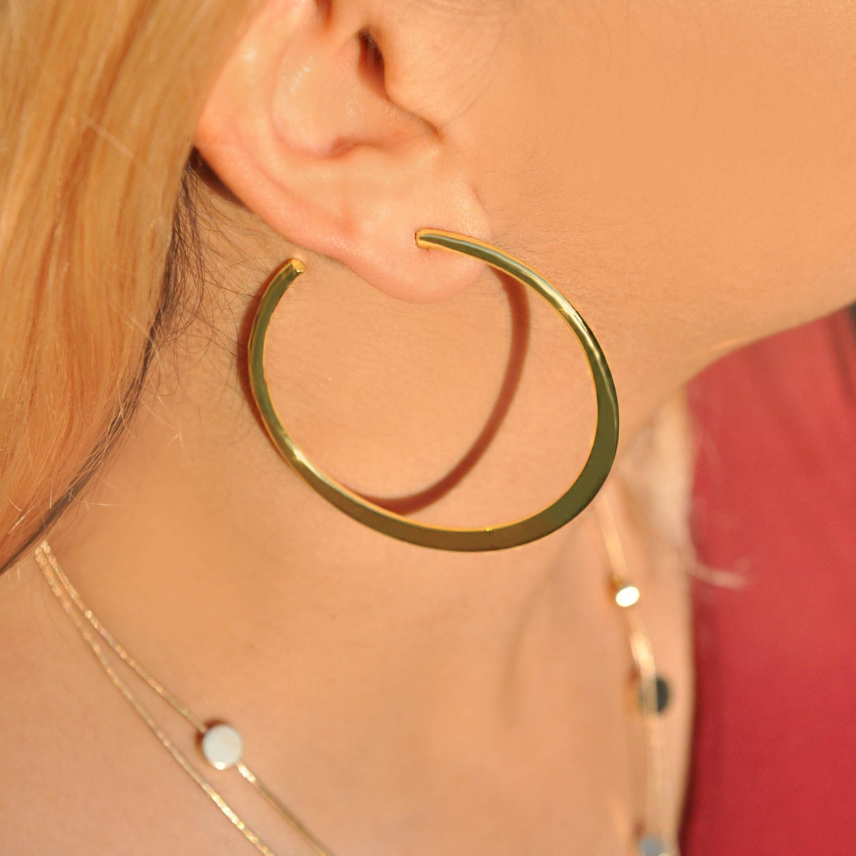Maria gold effect hoop earrings
