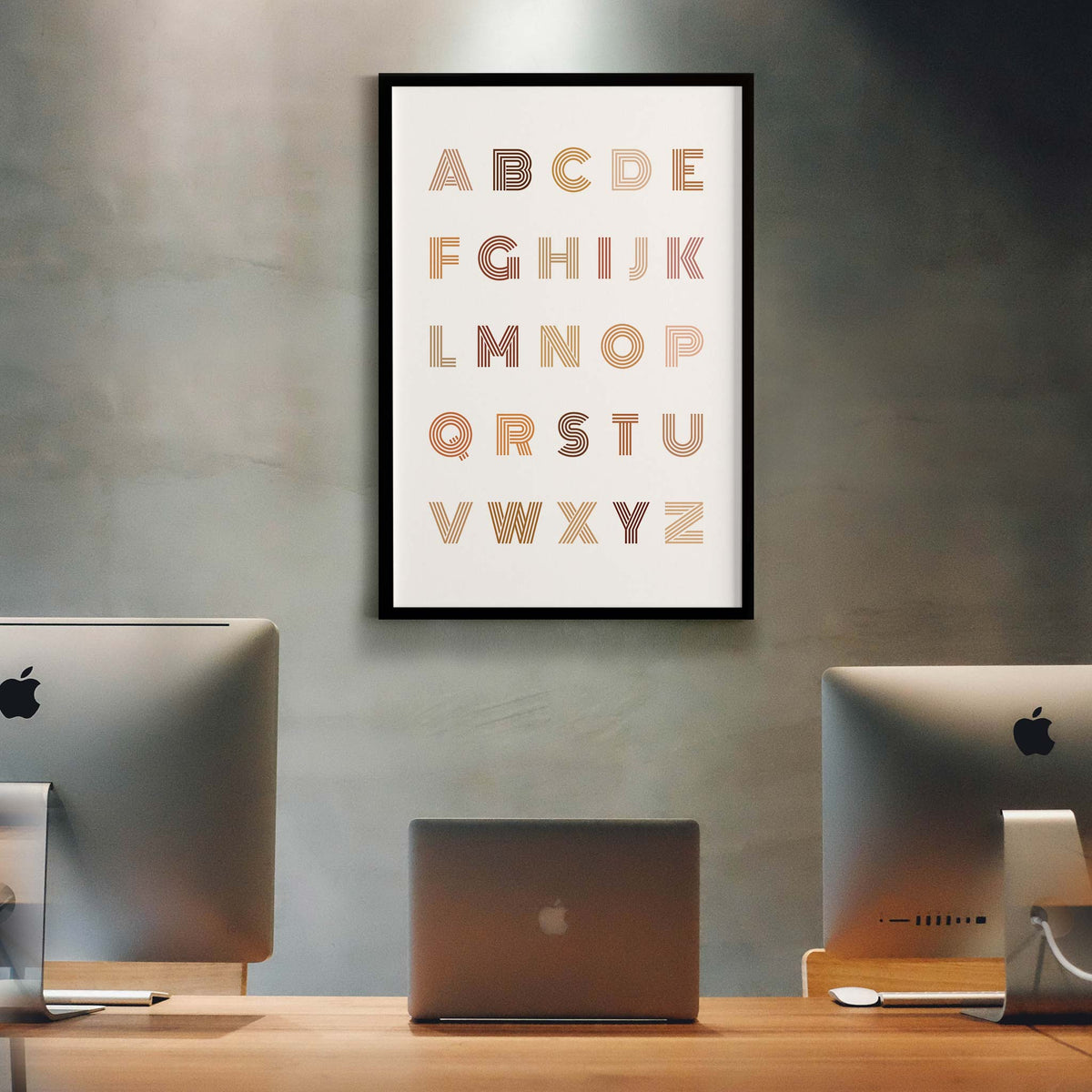 Letters A through to Z in clean large type face