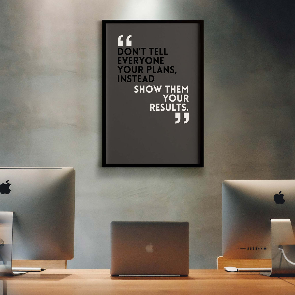 Don’t tell everyone your plans, instead show them your results