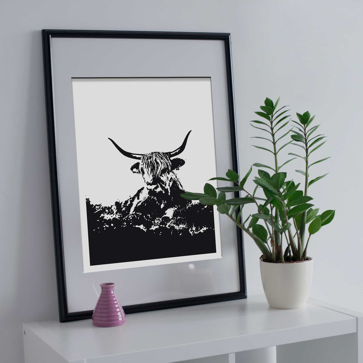 highland cow art print