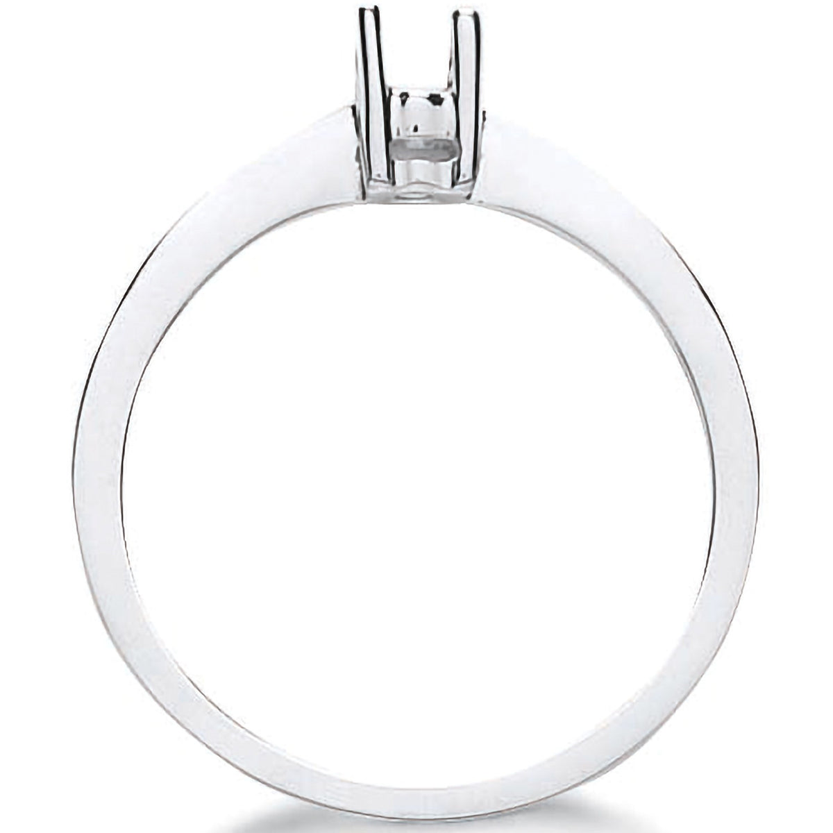 9ct White Gold Ring Mount 0.10-0.15ct