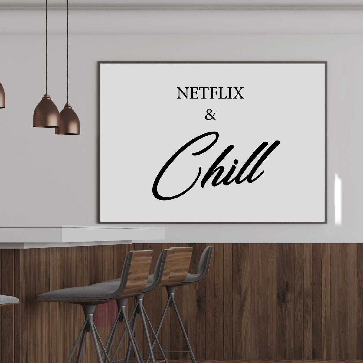 Netflix and chill wall art print