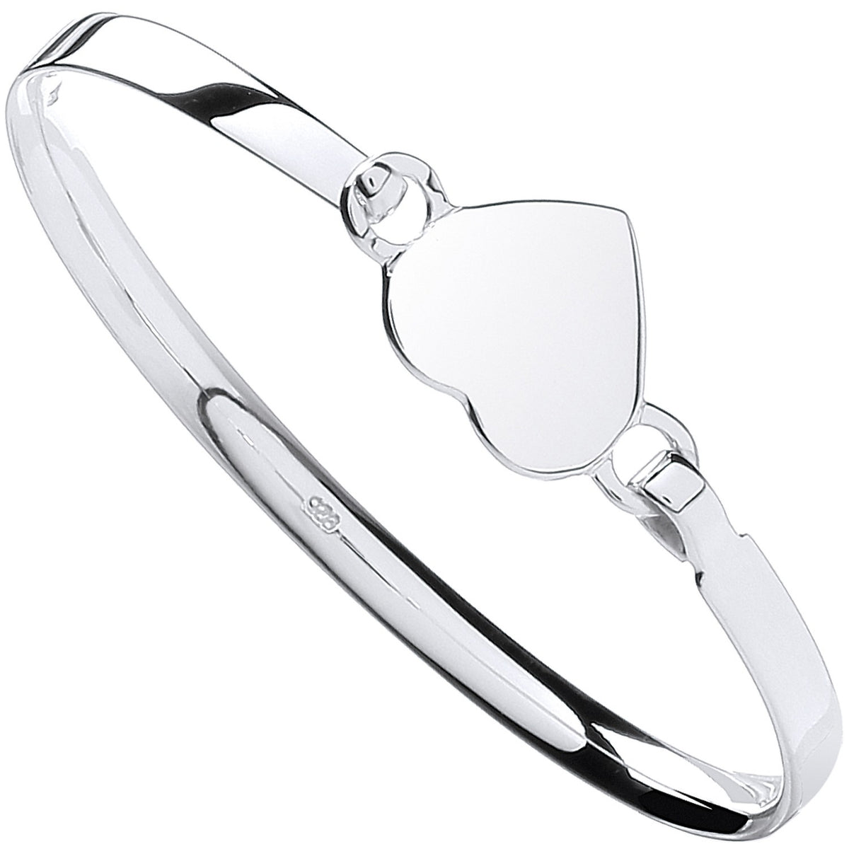 Silver Baby Heart Bangle