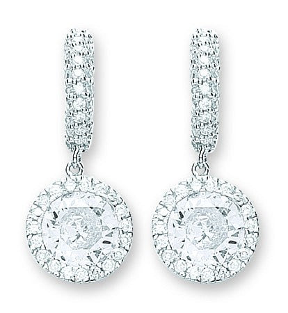 Silver Fancy Drop Earrings